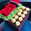 Caja Con Rosas y Chocolates
