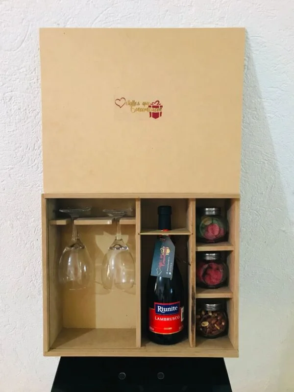 Caja De Vino y Copas DQE08